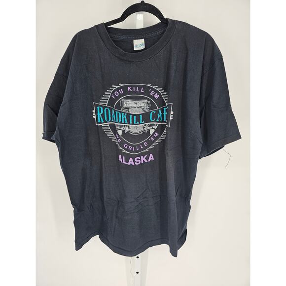 Alore Men's Black Roadkill Cafe Alaska Short Sleeve T-Shirt Size XXL - Picture 1 of 5